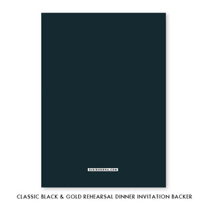 Classic Black & Gold Rehearsal Dinner Invitation Coll. 25