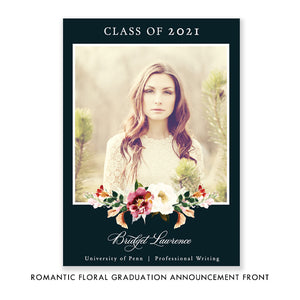 Romantic Floral Graduation Announcement Coll. 6