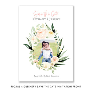 Floral + Greenery Save the Date Invitation Coll. 2