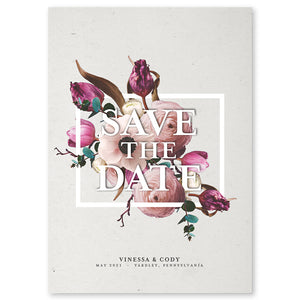 Floral save the dates