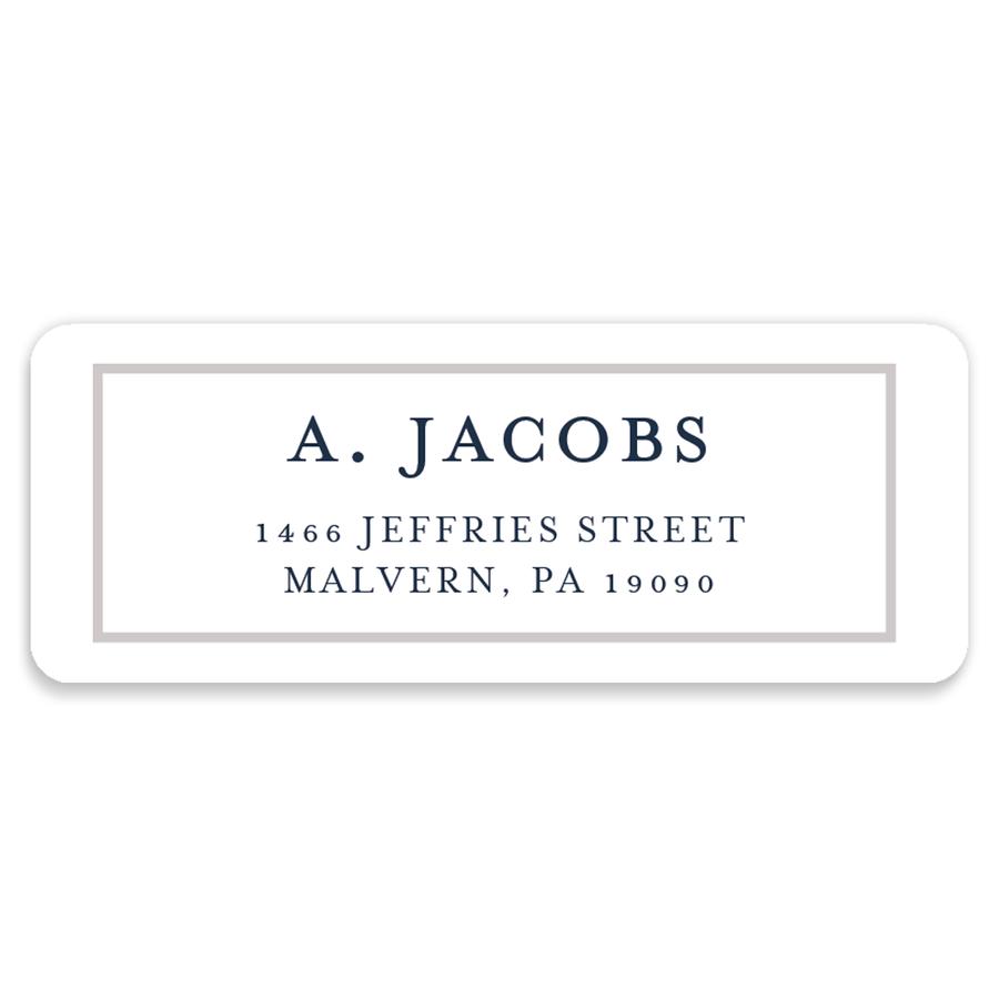 Navy Gingham Address Labels | Coll. 3