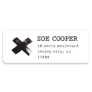 Edgy Black & White Address Labels | Coll. 7
