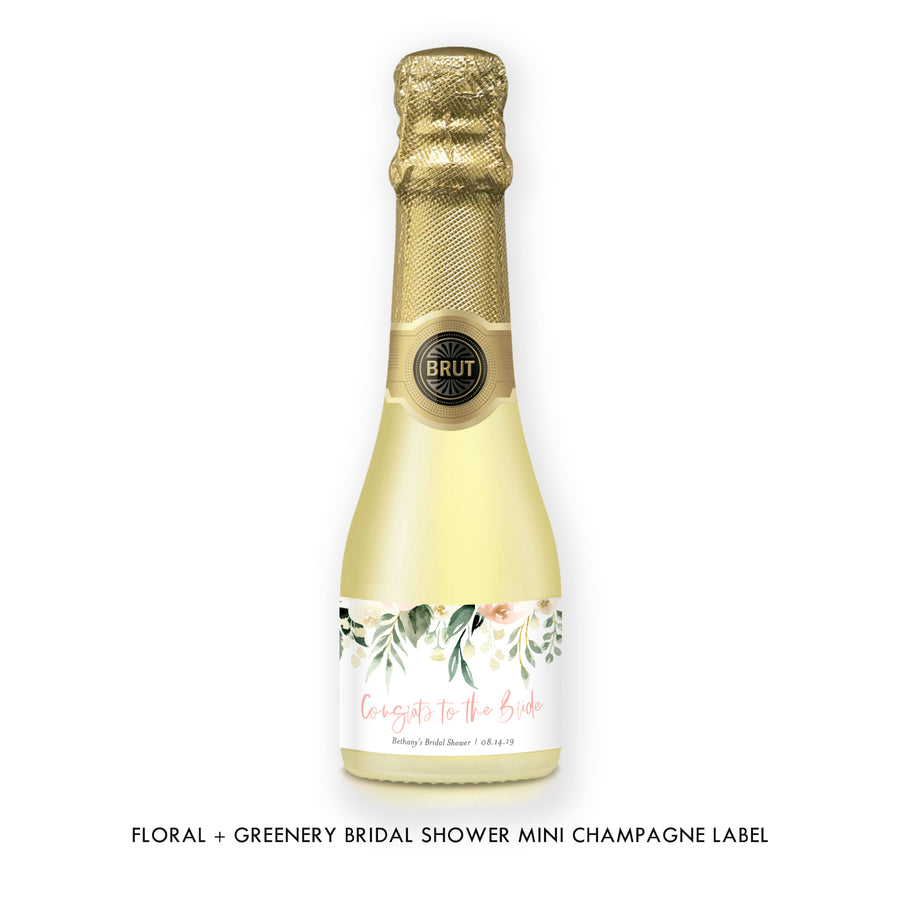 Mini Champagne Label Bridal Shower