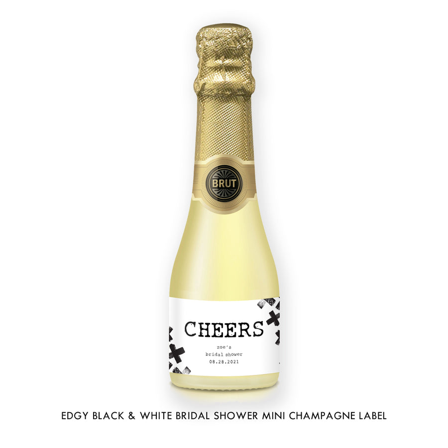 Mini Champagne Bottle Labels Bridal Shower