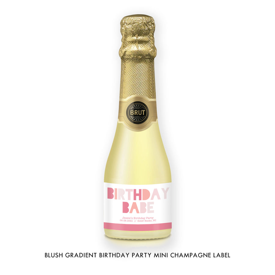 Mini Champagne Label Favors