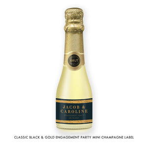 Mini Champagne Labels Engagement Party