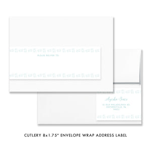 Forks & Spoons Envelope Wrap Address Labels Coll. 5