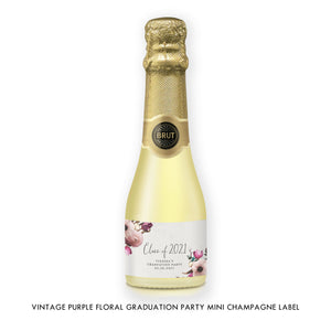 Mini Champagne Labels for Graduation