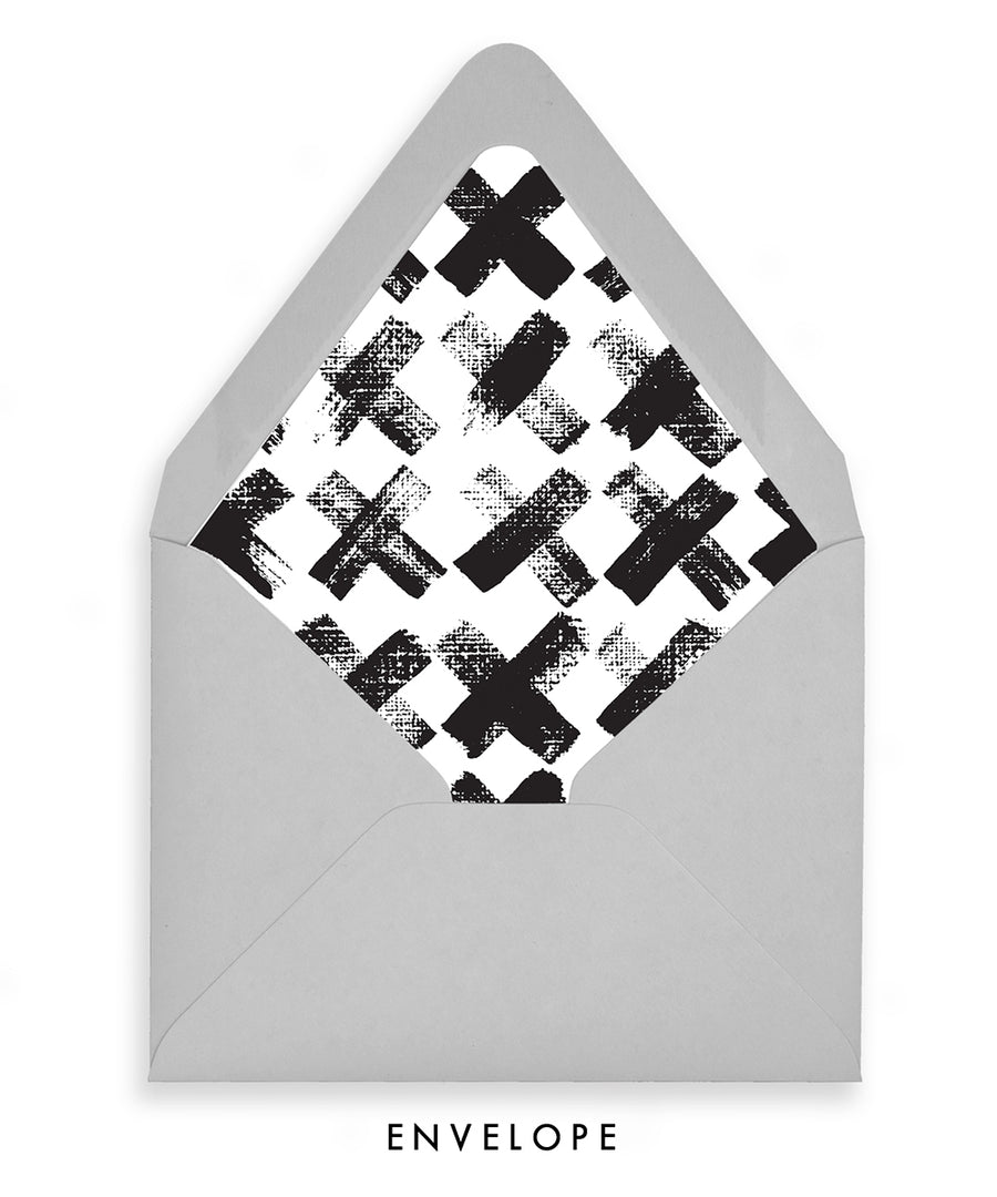 Edgy Black & White Personalized Stationery Coll. 7