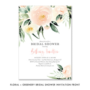 Floral with Greenery Bridal Shower Invitation