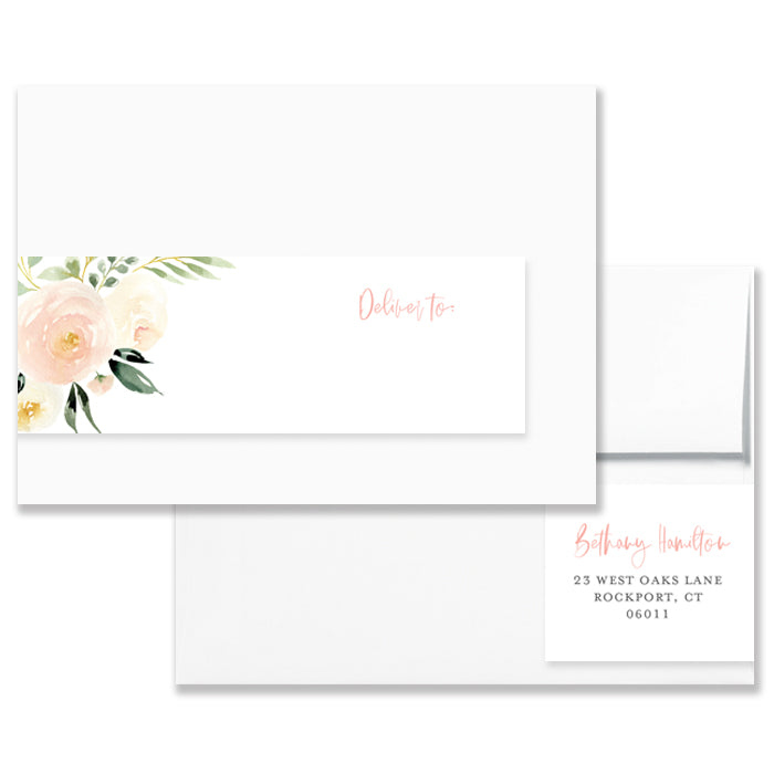 Floral + Greenery Envelope Wrap Address Labels Coll. 2
