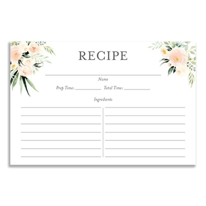Floral + Greenery Recipe Cards | Coll. 2