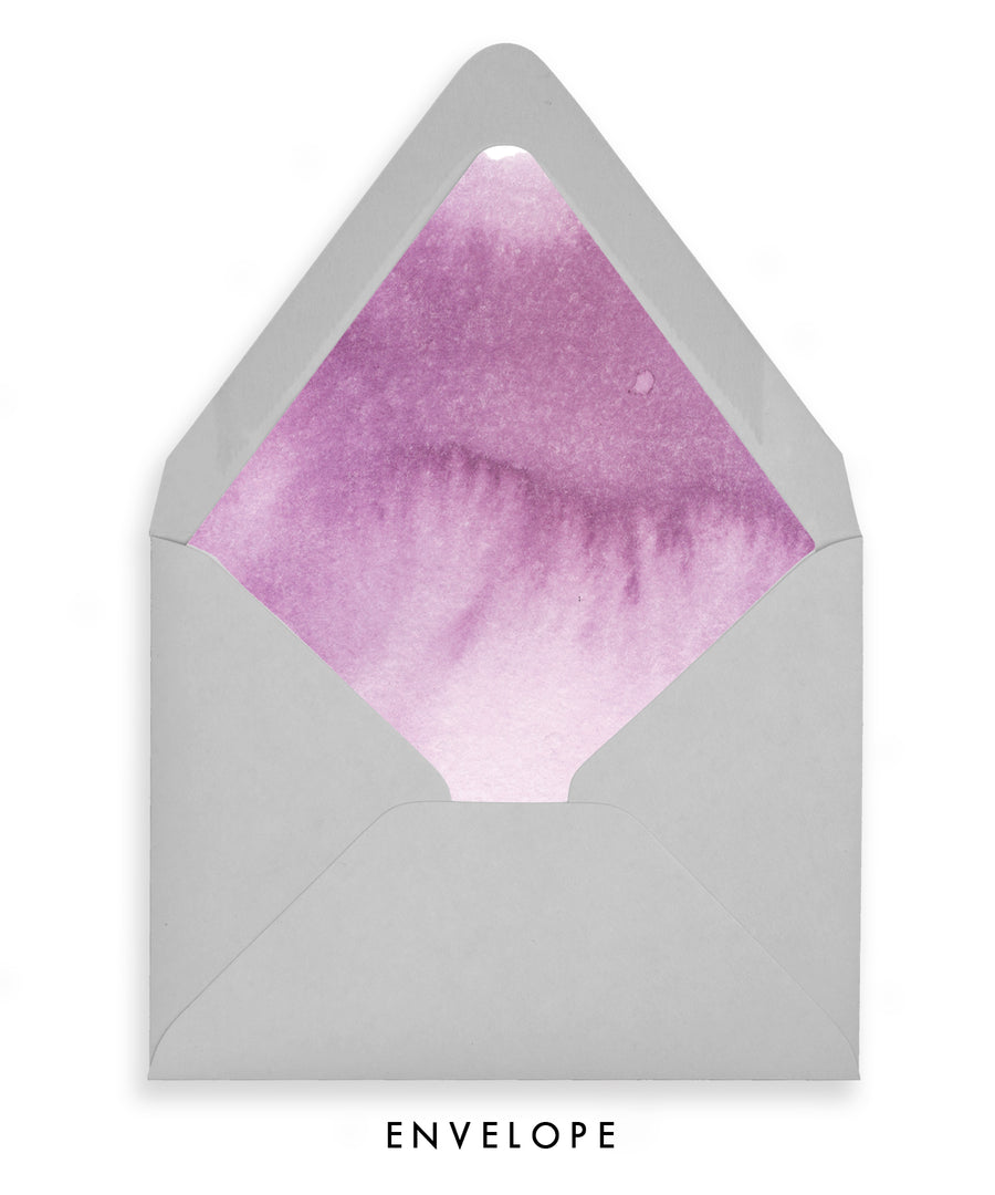 Purple Watercolor Florals Personalized Stationery Coll. 4
