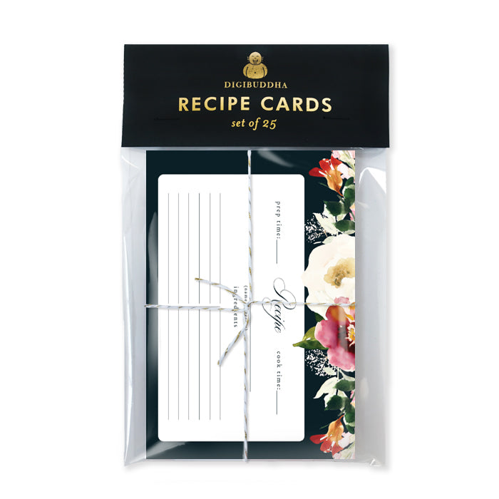 Romantic Floral Recipe Cards | Coll. 6