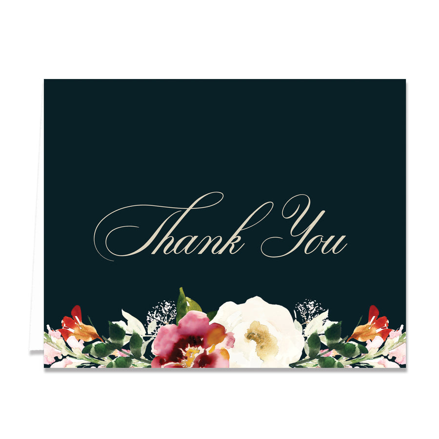 Romantic Floral Thank You Card Coll. 6
