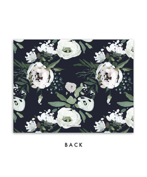 Moody Painted Floral Personalized Stationery Coll. 8A