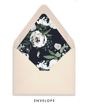 Moody Painted Floral Personalized Stationery Coll. 8A