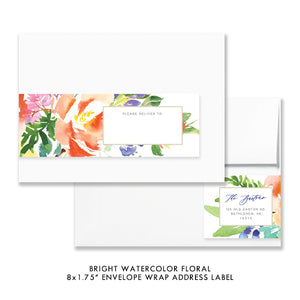 Bright Watercolor Floral Engagement Party Invitation Coll. 9