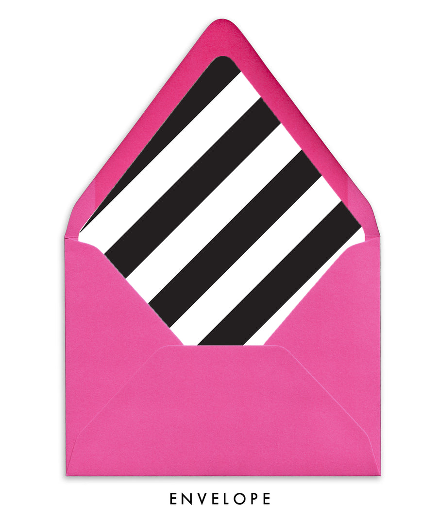 Black & White Stripes Personalized Stationery Coll. 11