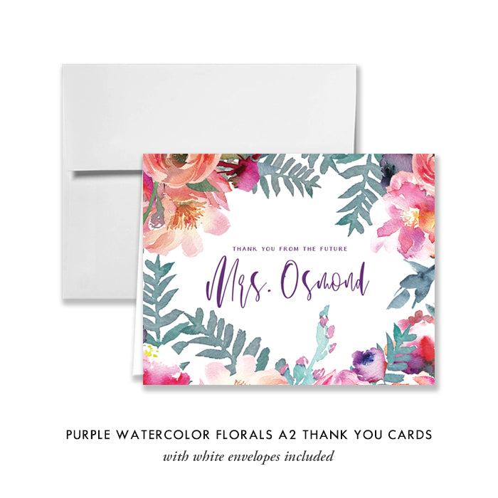 Chic Floral Watercolor Bridal Shower Invitations