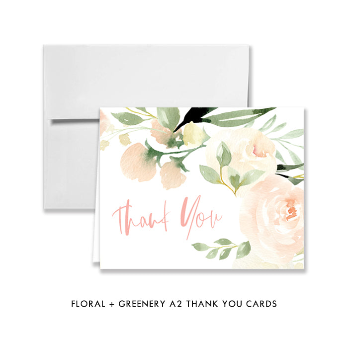Floral + Greenery Thank You Card Coll. 2