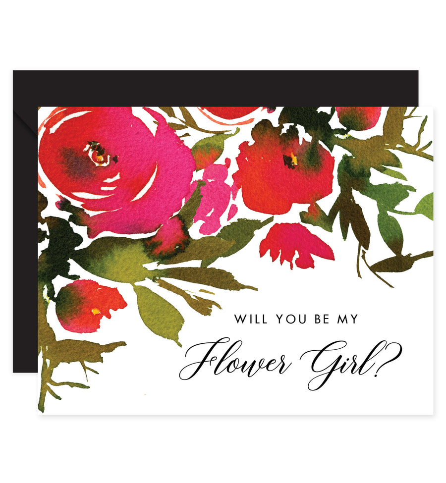 Red Roses Will You Be My Bridesmaid? Card | Coll. 1B