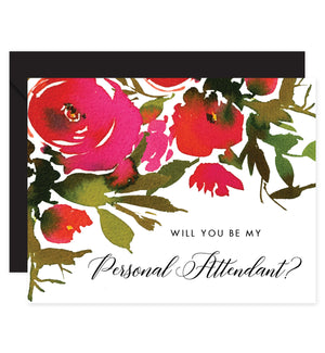 Red Roses Will You Be My Bridesmaid? Card | Coll. 1B