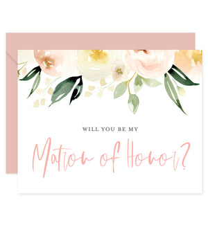 Floral + Greenery Will You Be My Bridesmaid? Card | Coll. 2