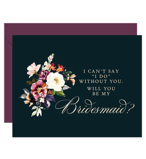 Rustic Bridesmaid Proposal Card with Envelopes