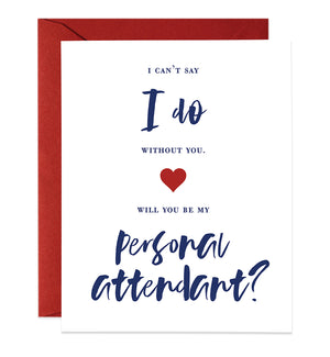 Modern Navy Lettering Bridesmaid Proposal Card | Mia