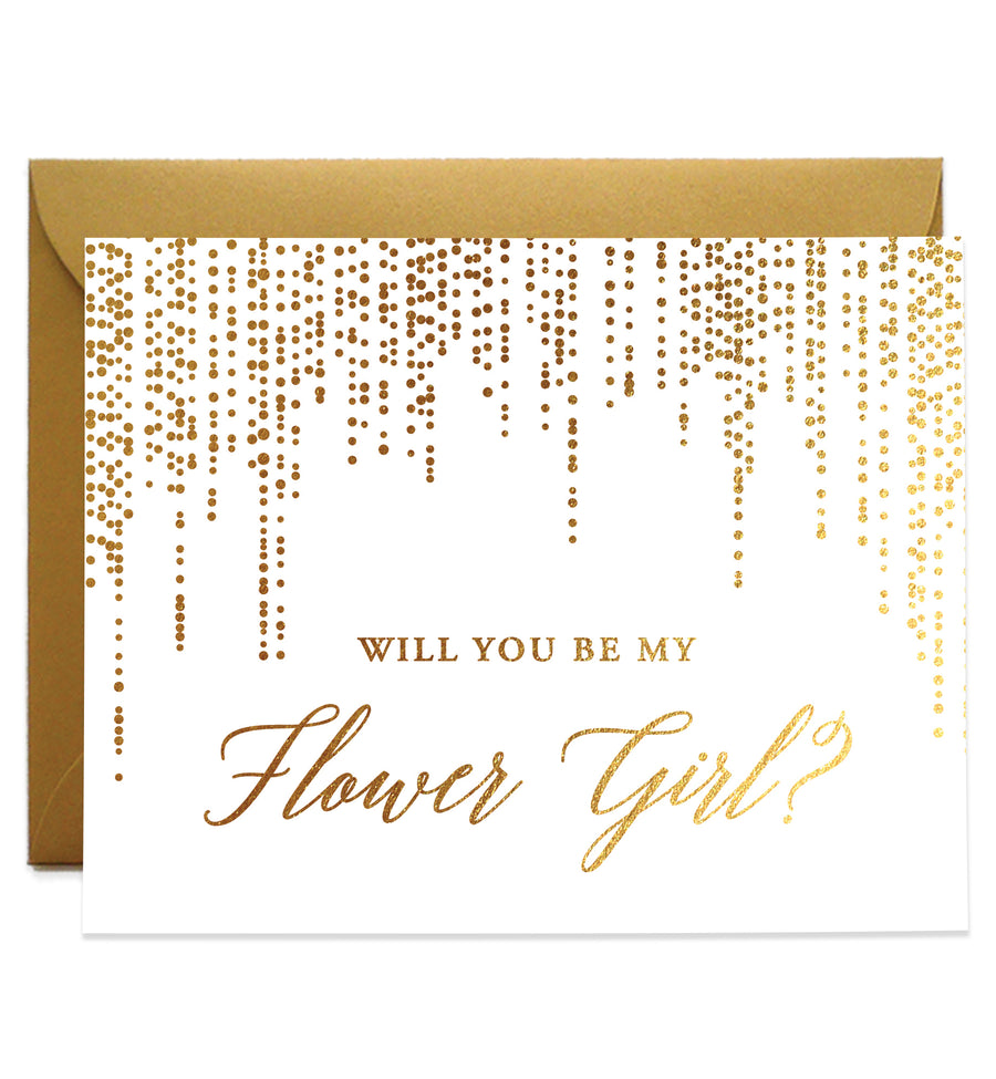 Will You Be My Bridesmaid? Gold Foil Proposal Card