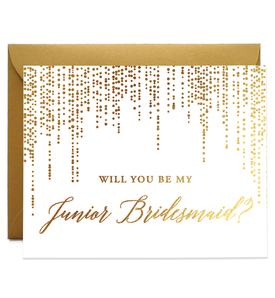 Will You Be My Bridesmaid? Gold Foil Proposal Card