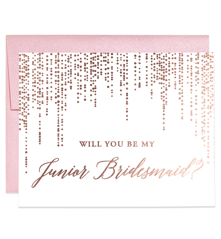 Will You Be My Bridesmaid? Rose Gold Foil Proposal Card