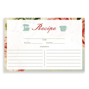 Floral Recipe Cards |  Caitlin