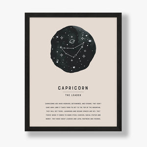 Capricorn Zodiac Sign Art Print