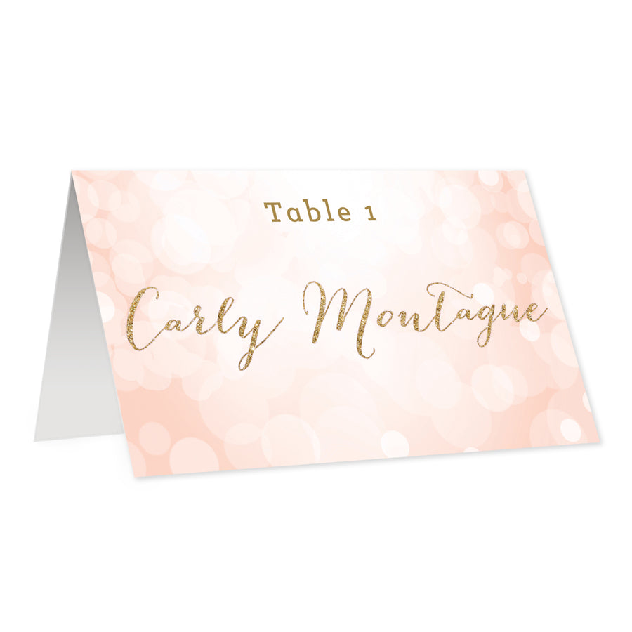 Blush and Gold Place Cards