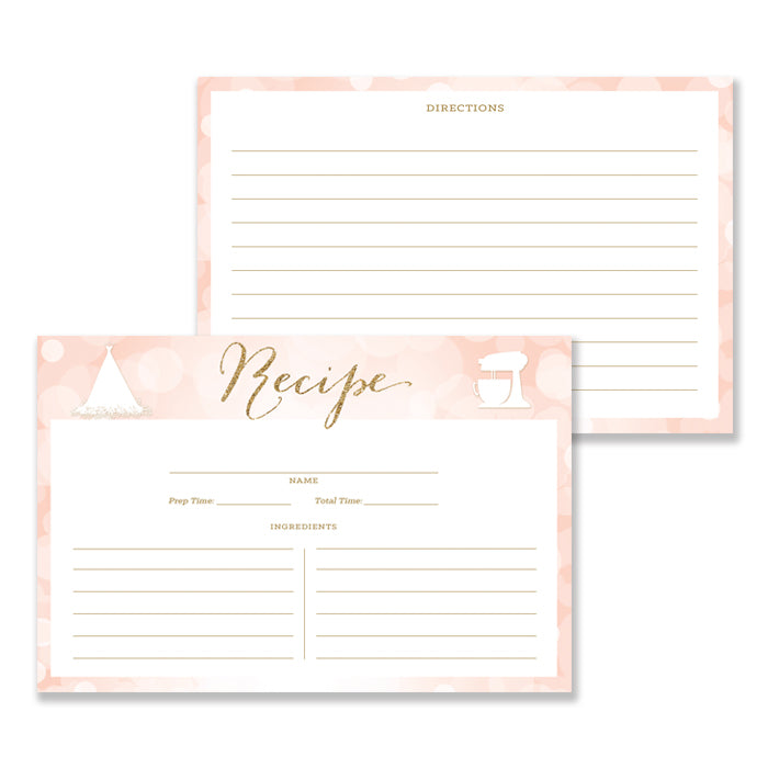 Elegant modern pink bokeh bridal shower invitation with a chic white wedding dress design and pink and gold accents.