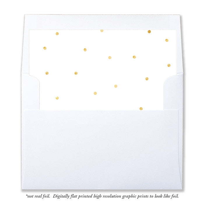 "Casy" Gold Foil Dots Envelope Liners