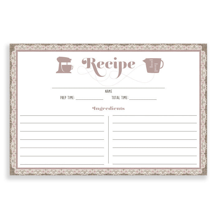 Lace Recipe Cards |  Chloe Buralp