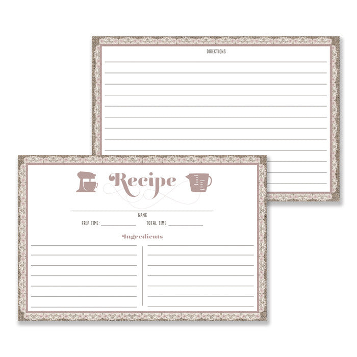 Lace Recipe Cards |  Chloe Buralp