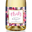 Load image into Gallery viewer, &quot;Christy&quot; Floral + Navy Stripe Bridesmaid Proposal Champagne Labels
