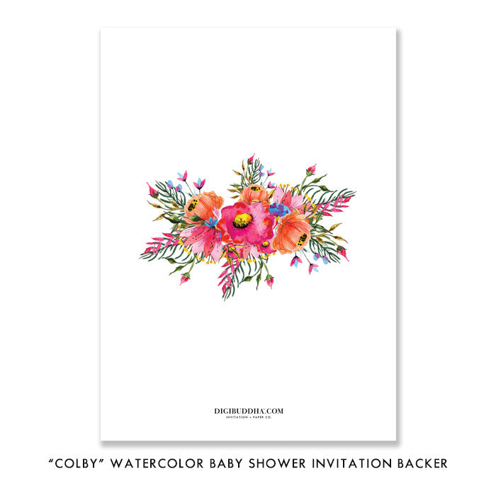 "Colby" Watercolor Baby Shower Invitation