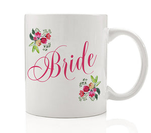 Pink Floral Bride Mug