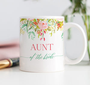 Floral Aunt of the Bride Mug