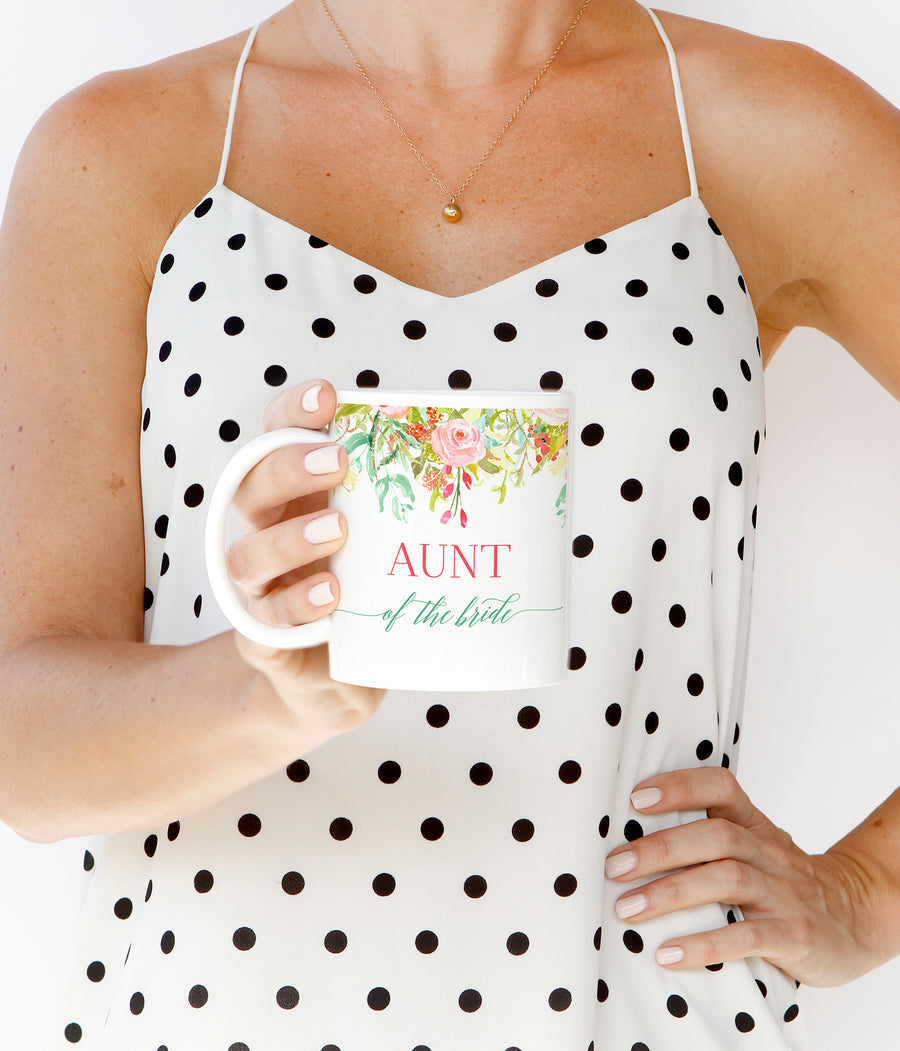 Floral Aunt of the Bride Mug