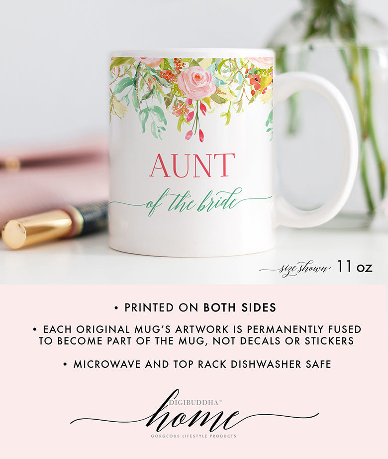 Floral Aunt of the Bride Mug