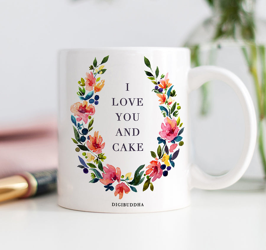 I Love You And Cake Mug