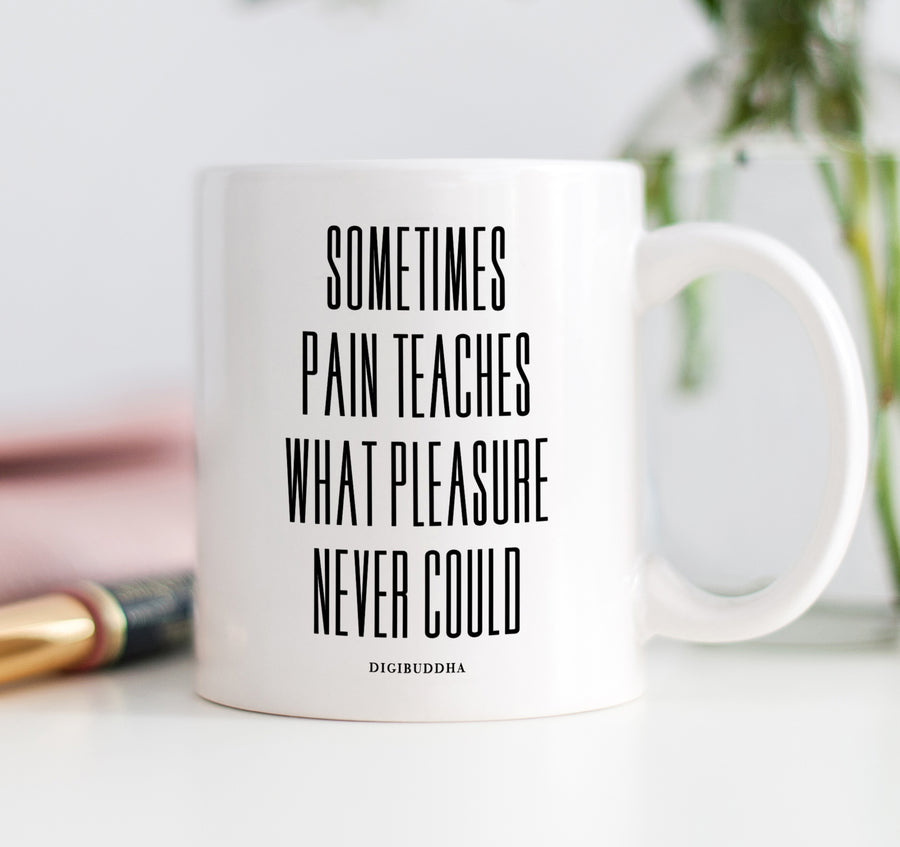 Sometimes Pain Teaches What Pleasure Never Could Mug