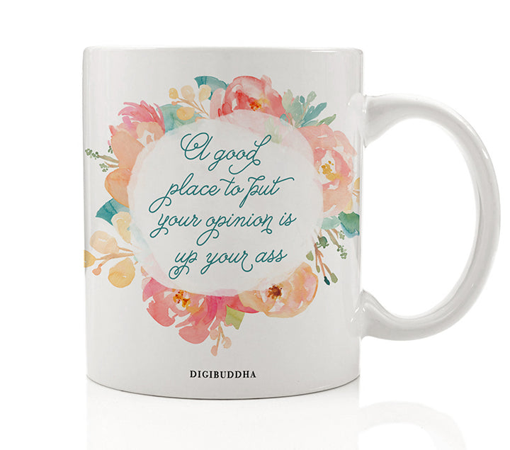 A Good Place To Put Your Opinion Is Up Your Ass Mug