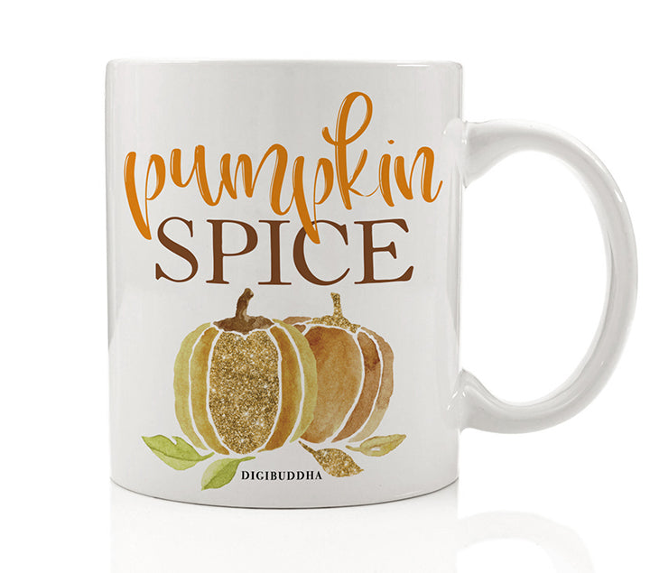 Pumpkin Spice Glitter Pumpkin Mug